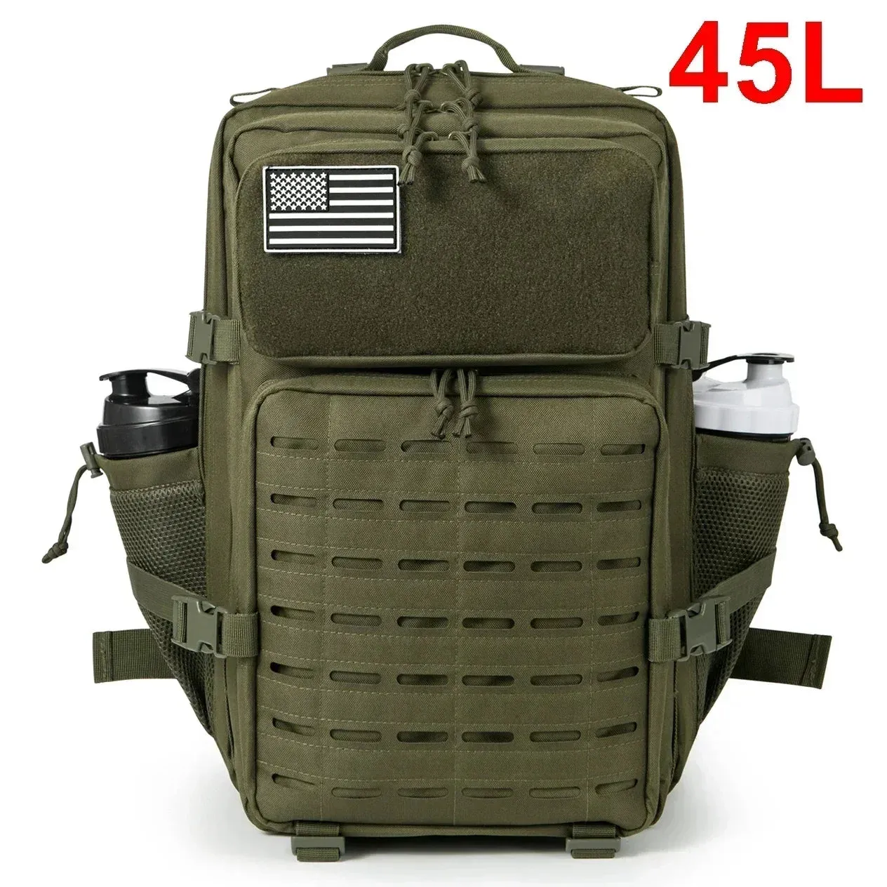 25L/45L Tactical Backpack Outdoor for Men and Women heavy duty Bag Small School Rucksack Hiking backpac kwith Bottle Holder
