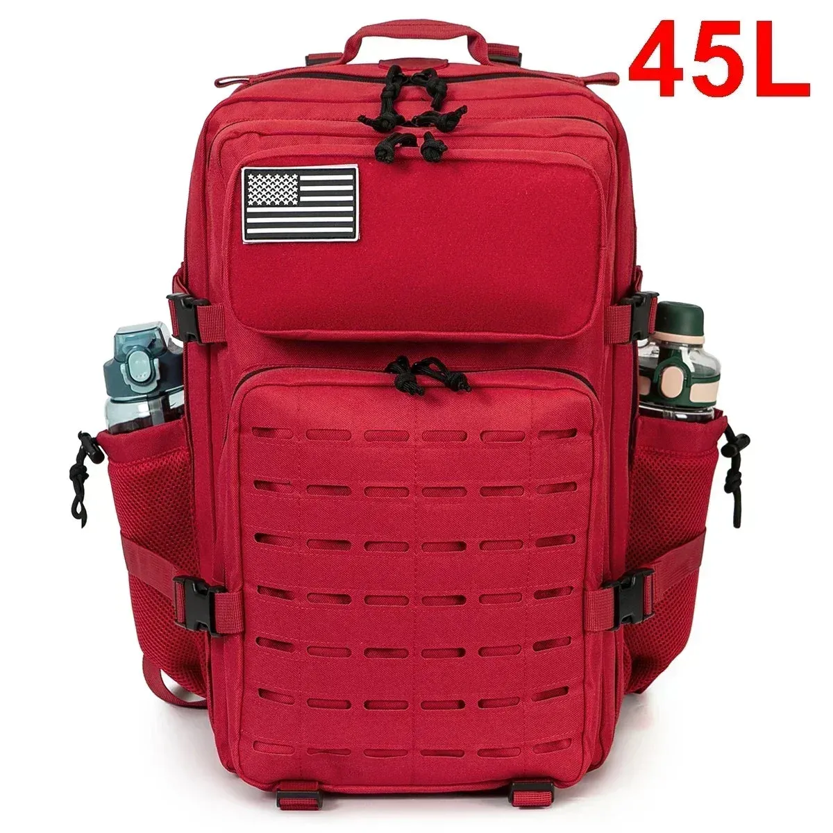 25L/45L Tactical Backpack Outdoor for Men and Women heavy duty Bag Small School Rucksack Hiking backpac kwith Bottle Holder
