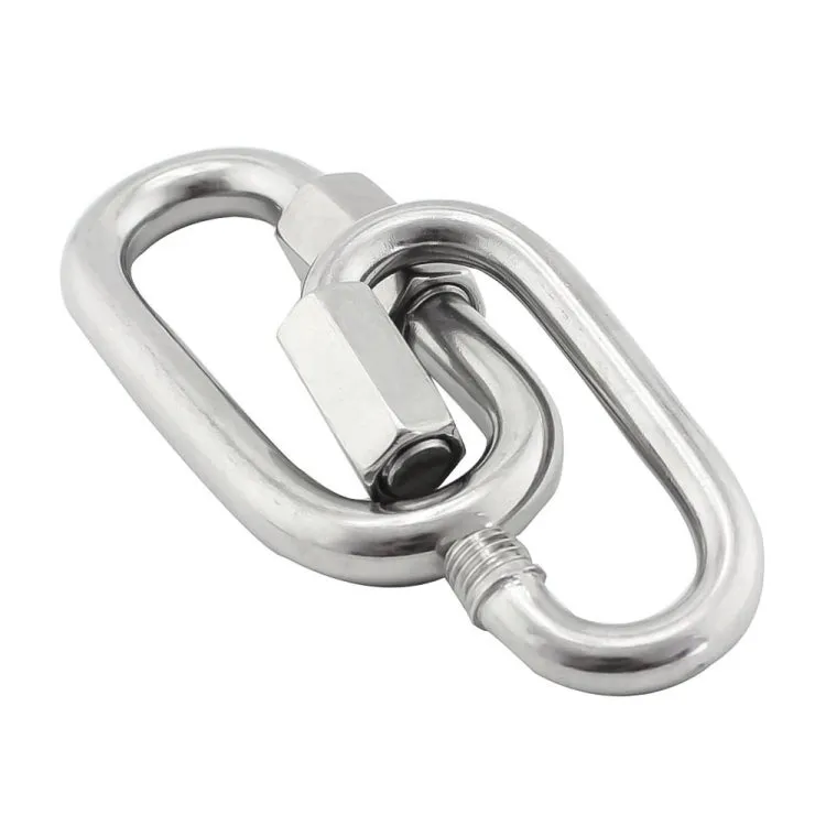 5 PCS 4mm 304 Stainless Steel Quick Connect Ring Runway Buckle