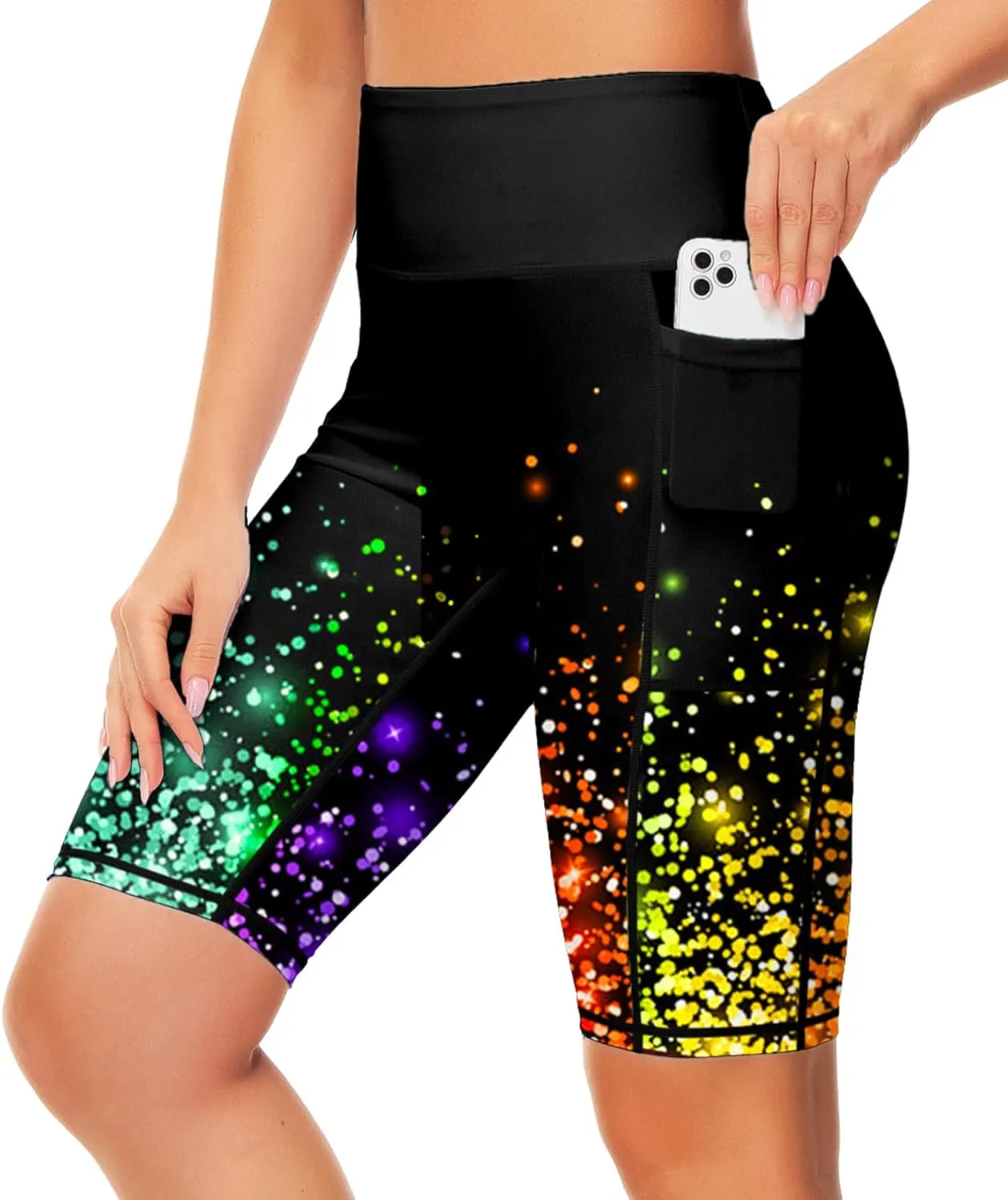 AOBUTE Womens 9"/10"/11" Long Swim Board Shorts High Waisted UPF 50  Biker Shorts with Pockets
