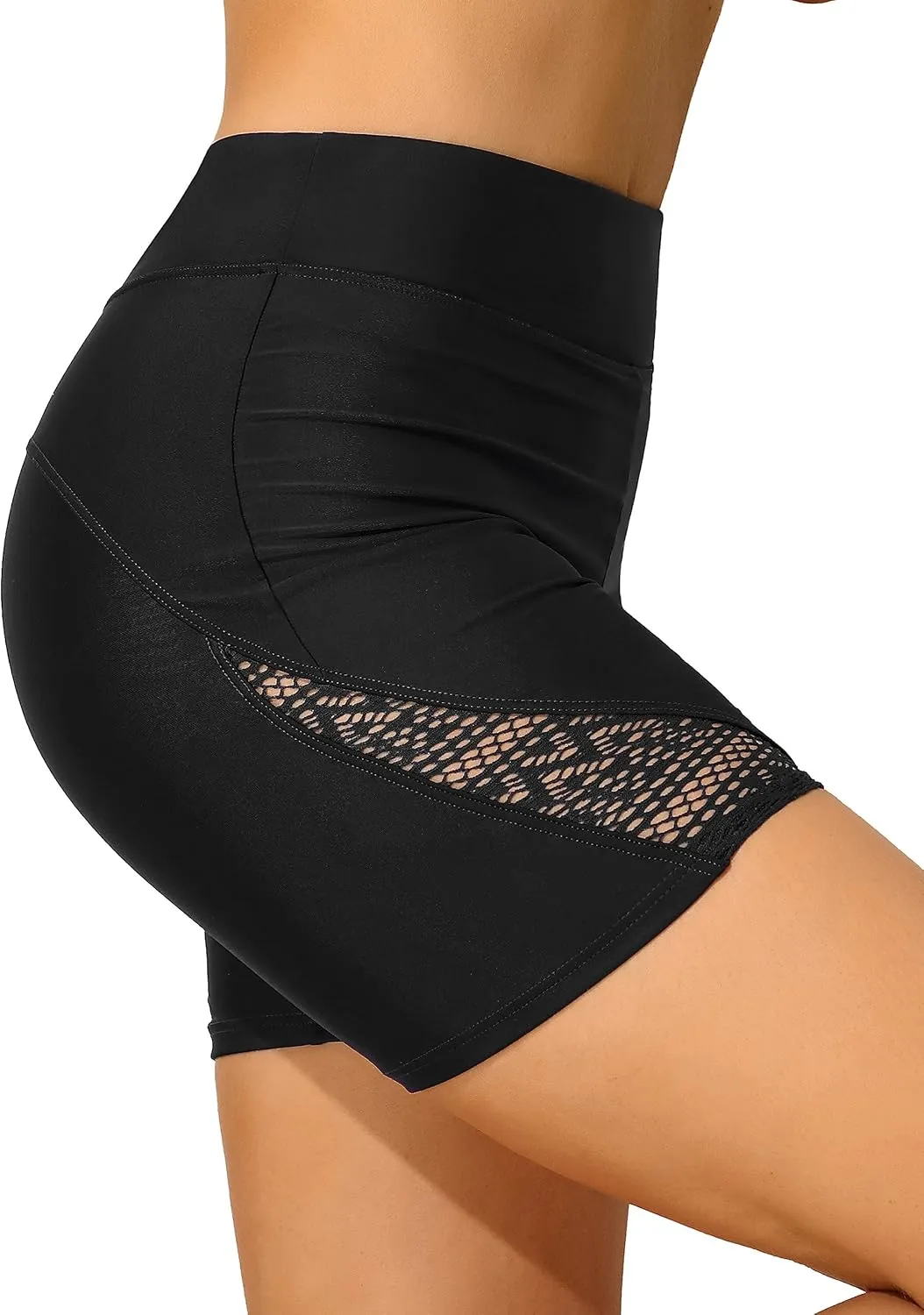 beautyin Women's Boardshort Swim Bottom High Waisted Tankini Swimwear Shorts