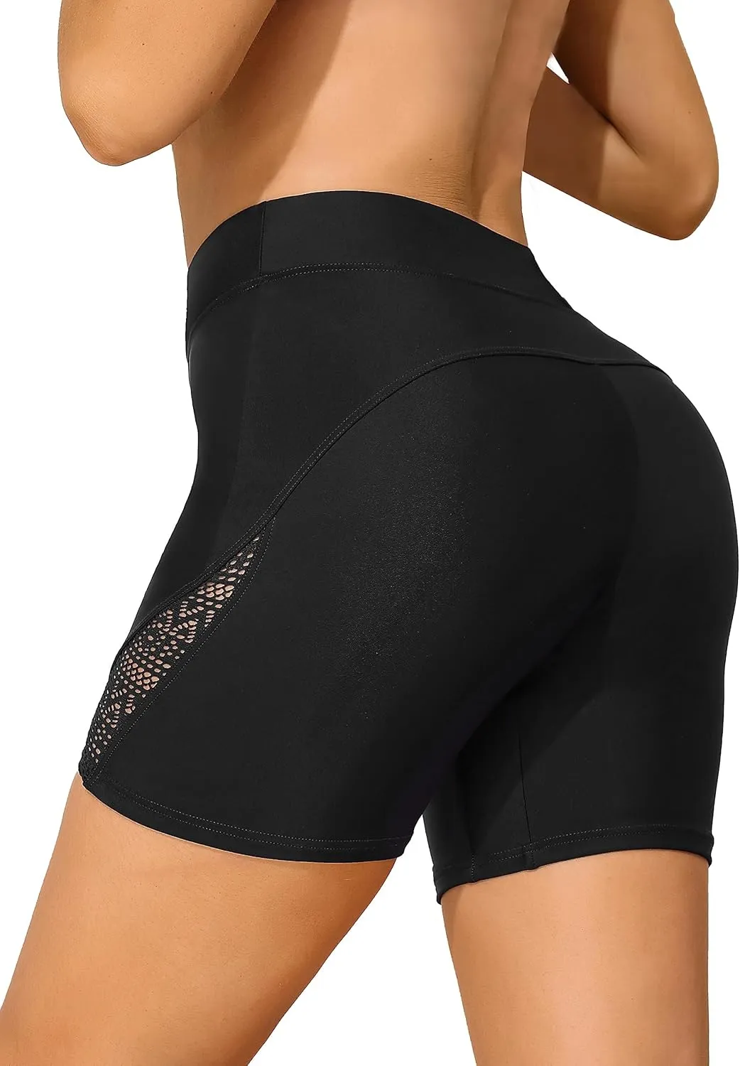 beautyin Women's Boardshort Swim Bottom High Waisted Tankini Swimwear Shorts