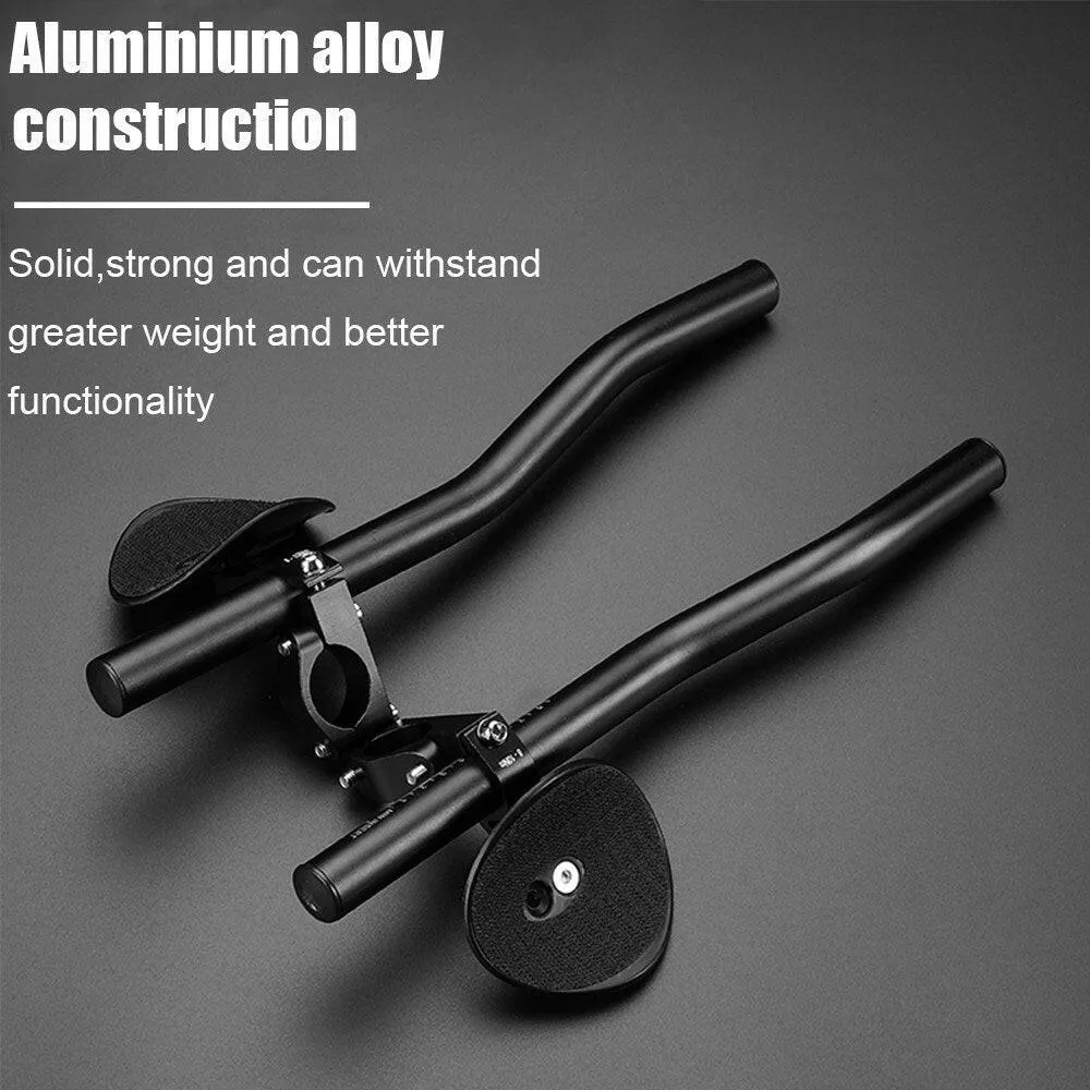 Bicycle Rest Handlebar Time Trial Bike Aerobar Cycling Aluminium Alloy Arm Aero Bar Bicycle Relaxation Handlebars for Road Bike and Mountain Bike