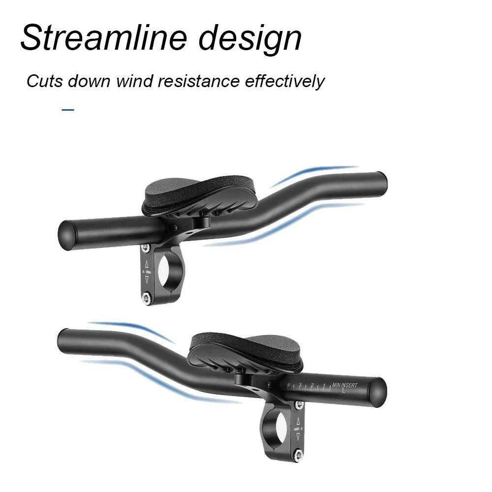 Bicycle Rest Handlebar Time Trial Bike Aerobar Cycling Aluminium Alloy Arm Aero Bar Bicycle Relaxation Handlebars for Road Bike and Mountain Bike