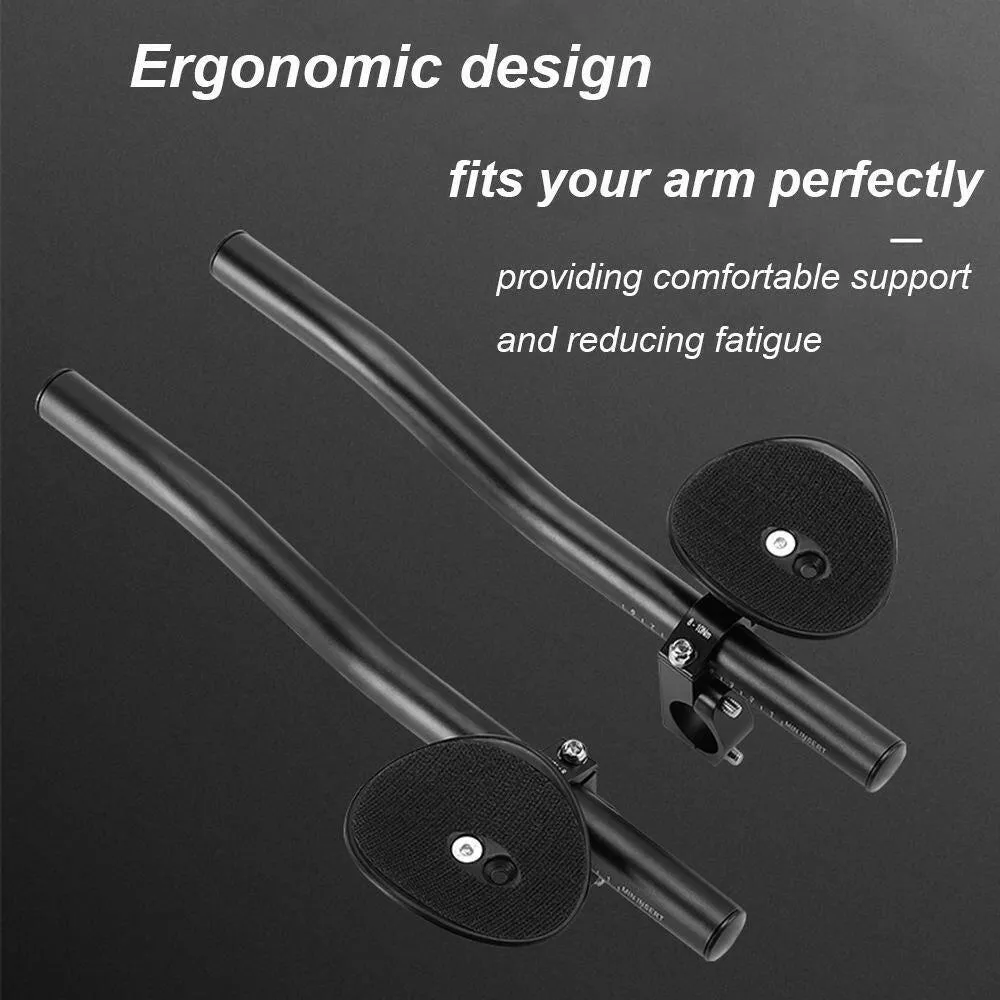 Bicycle Rest Handlebar Time Trial Bike Aerobar Cycling Aluminium Alloy Arm Aero Bar Bicycle Relaxation Handlebars for Road Bike and Mountain Bike