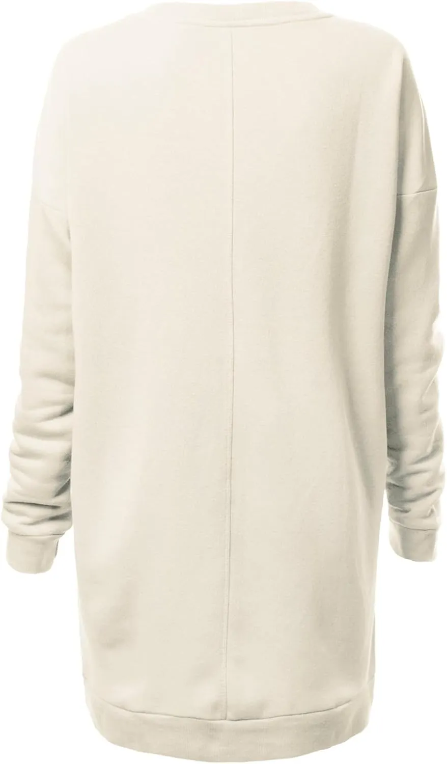 Design by Olivia Women's Casual Oversized Loose Fit Crewneck Long Sleeve Fleece Pullover Sweatshirts Tunic S~3X