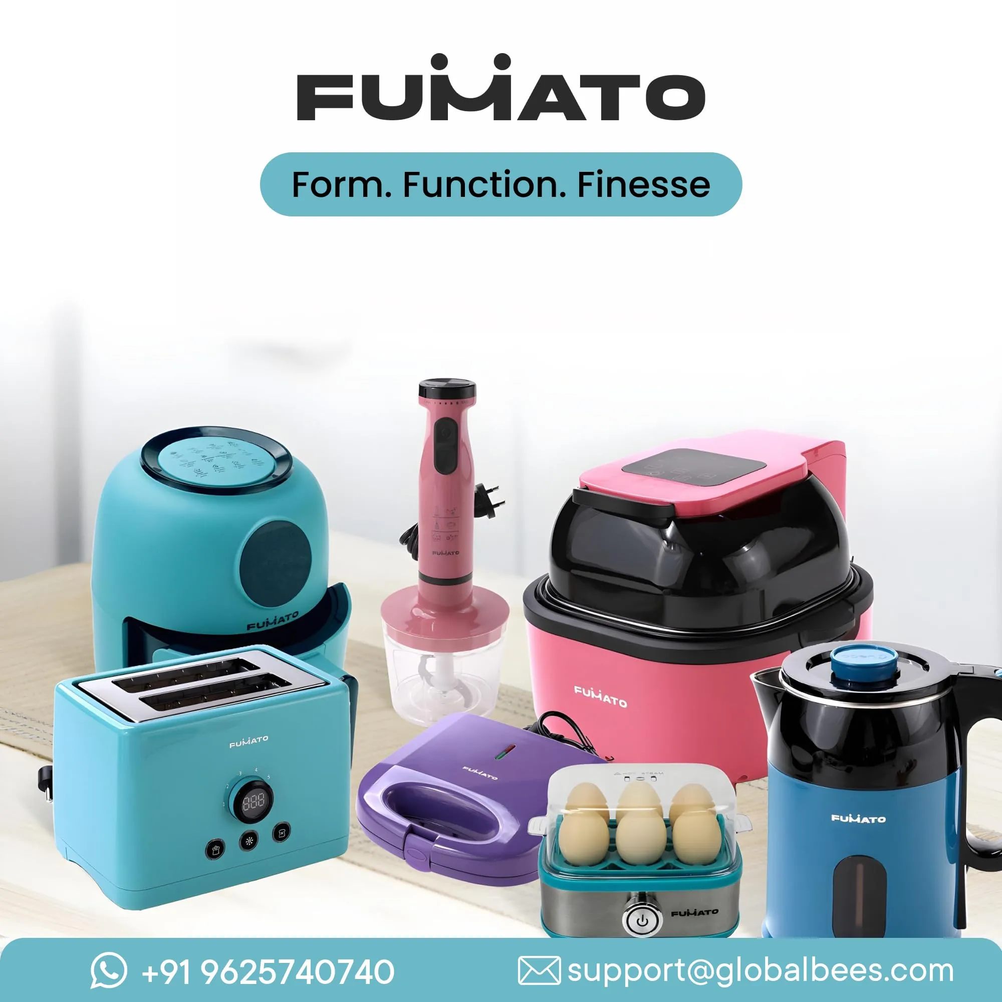 FUMATO Electric Kettle (400ml, 300W) - Portable, Multipurpose Kettle for Tea, Coffee, Baby Milk - Auto Shut-Off, Dry Protection - Travel-Friendly, White