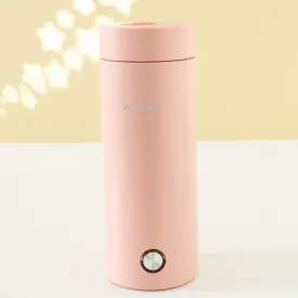 FUMATO Portable Electric Kettle (400ml, 300W) - Fast Heating, Auto Shut-Off & Dry Protection, Stainless Steel Interior, Perfect for Travel, Tea, Coffee - Pink