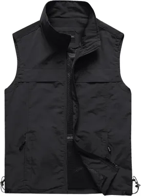 Gihuo Men's Lightweight Quick Dry Outdoor Multi Pockets Fishing Vest