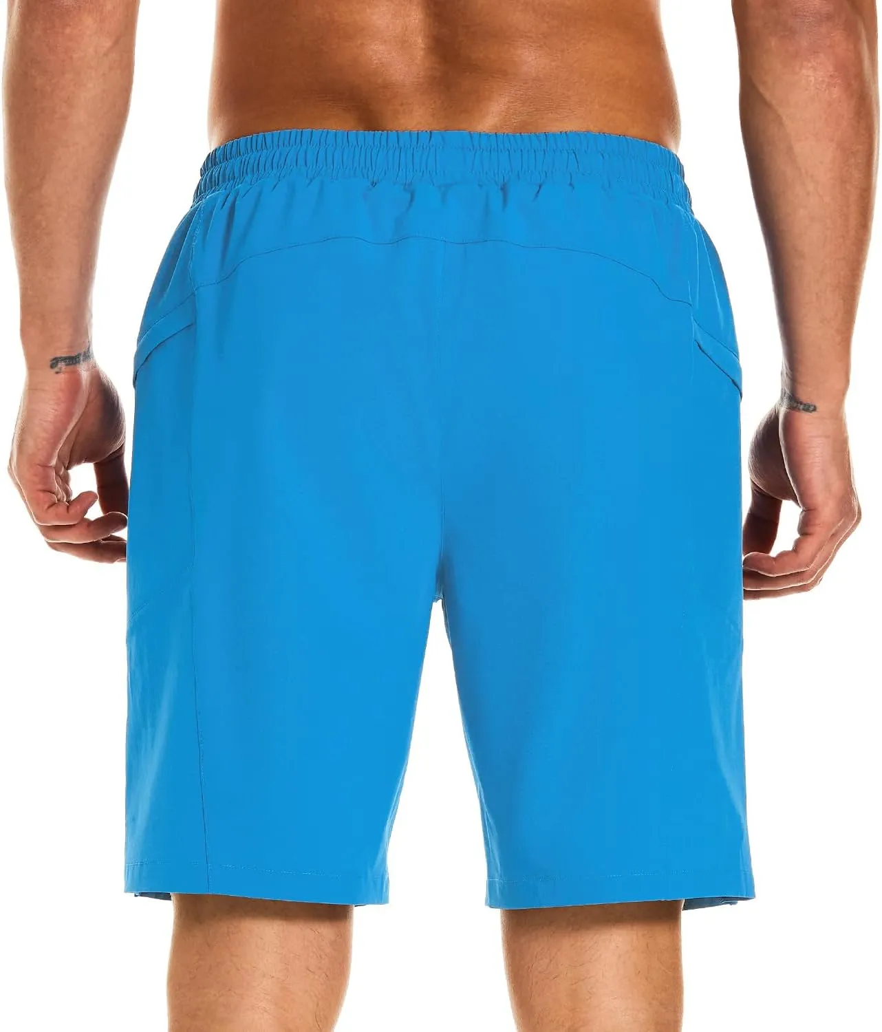 HODOSPORTS Mens Swim Trunks No Mesh Liner Mens Board Shorts 9 Inch Quick-Dry Bathing Suits with Zipper Pockets