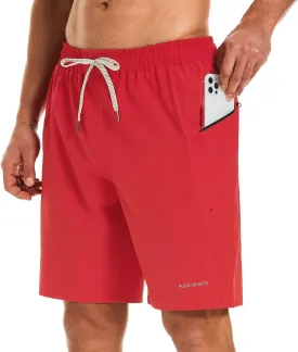 HODOSPORTS Mens Swim Trunks No Mesh Liner Mens Board Shorts 9 Inch Quick-Dry Bathing Suits with Zipper Pockets