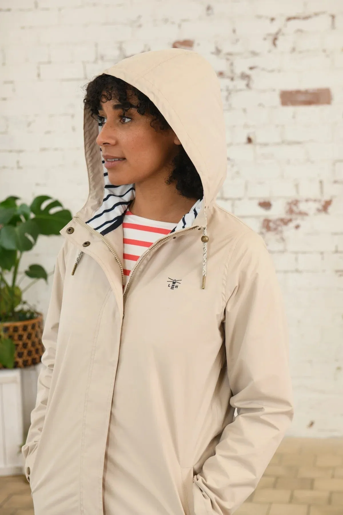 Lighthouse Beachcomber Long Waterproof Jacket-CREAM