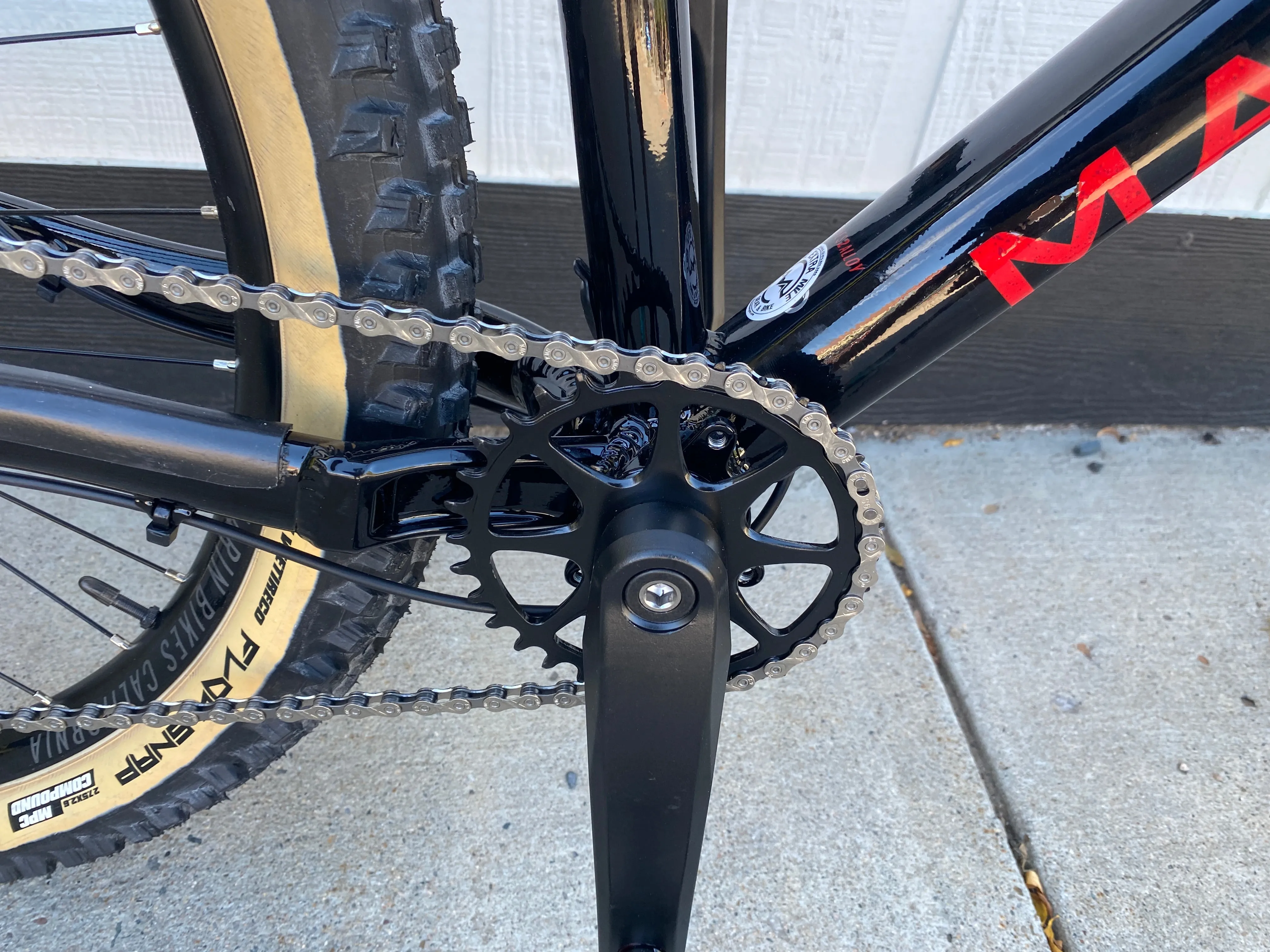 Marin San Quentin 1 Hardtail Mountain Bike, Black/Tan