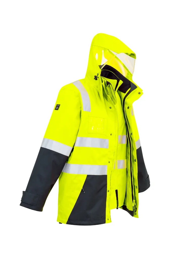 Mens Hi Vis 4in1 Waterproof Jacket