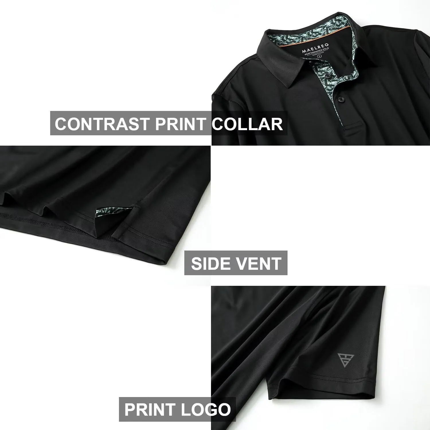 Mens Polo Shirts Short and Long Sleeve Casual Solid Stylish Dry Fit Performance Designed Collared Golf Polo Shirts for Men