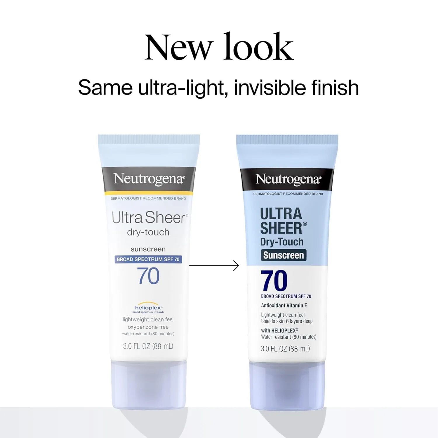 Neutrogena Ultra Sheer Dry-Touch Water Resistant and Non-Greasy Sunscreen Lotion with Broad Spectrum SPF 70, 3 Fl Oz (Pack of 1)