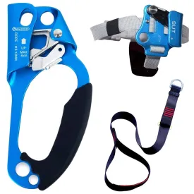 NewDoar Hand Ascender & Foot Ascender & Foot Loop Set (Right Blue Set)