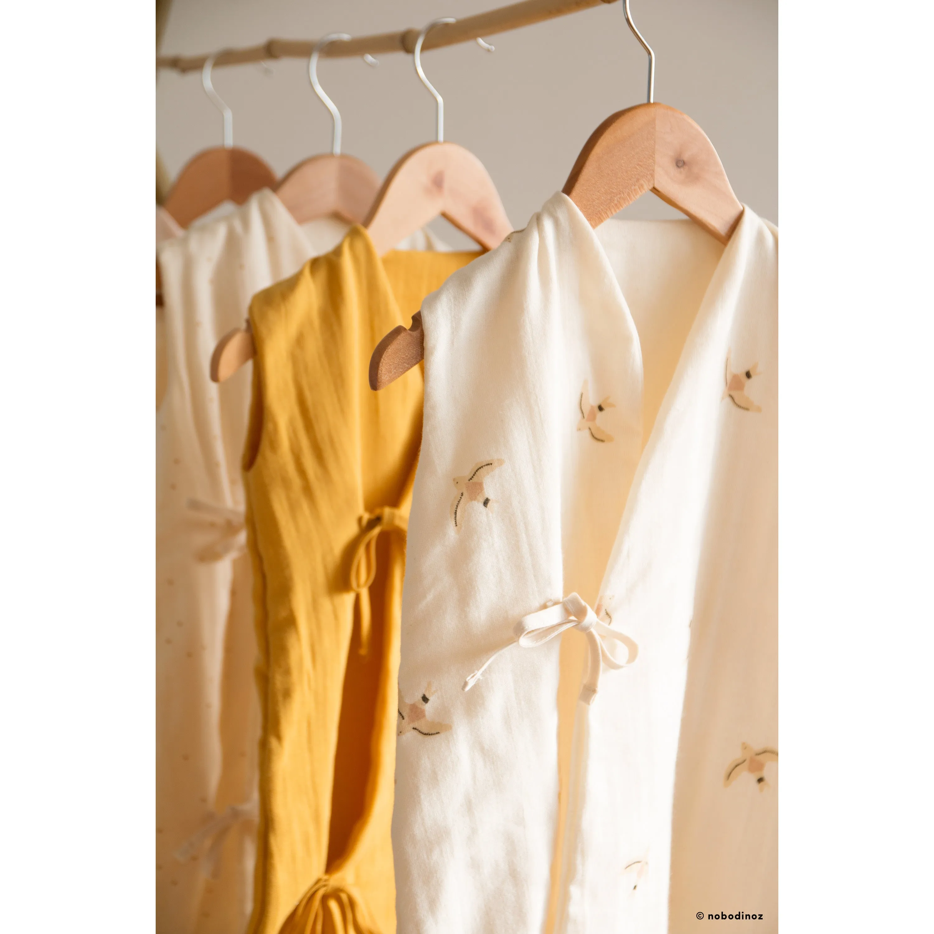 nobodinoz Sleeping Bag Dreamy Honey Sweet Dots Natural