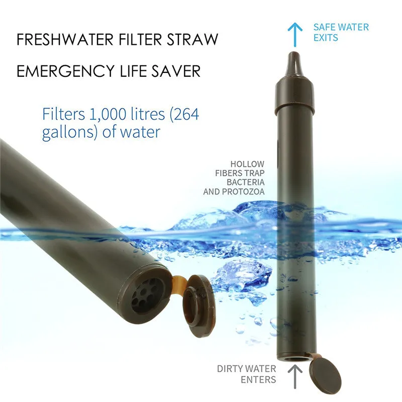 Portable Water Emergency Camping Hiking Pressure Outdoor Purifier