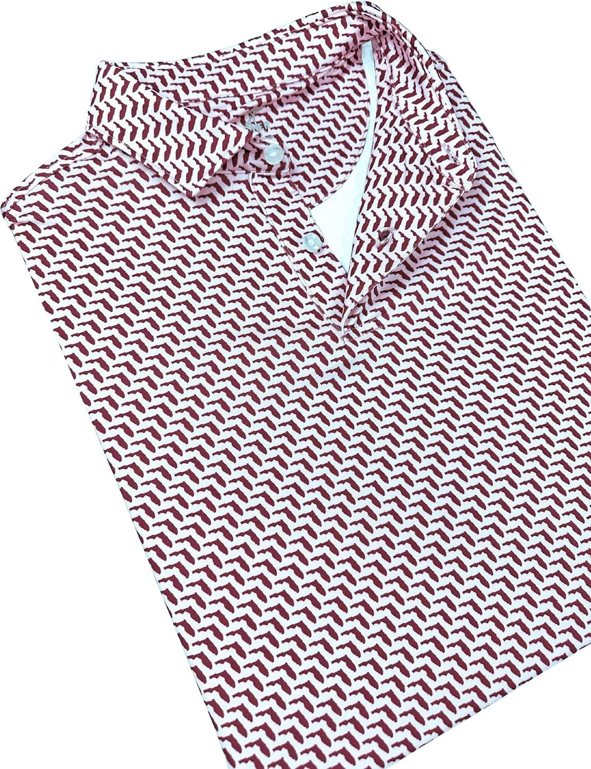 State Print Golf Shirt for Men ??Mens University Polo Moisture Wicking Dry Fit Performance Short Sleeve Regular Fit