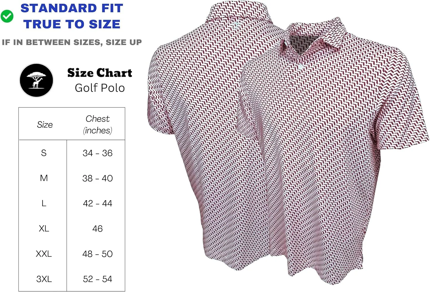 State Print Golf Shirt for Men ??Mens University Polo Moisture Wicking Dry Fit Performance Short Sleeve Regular Fit