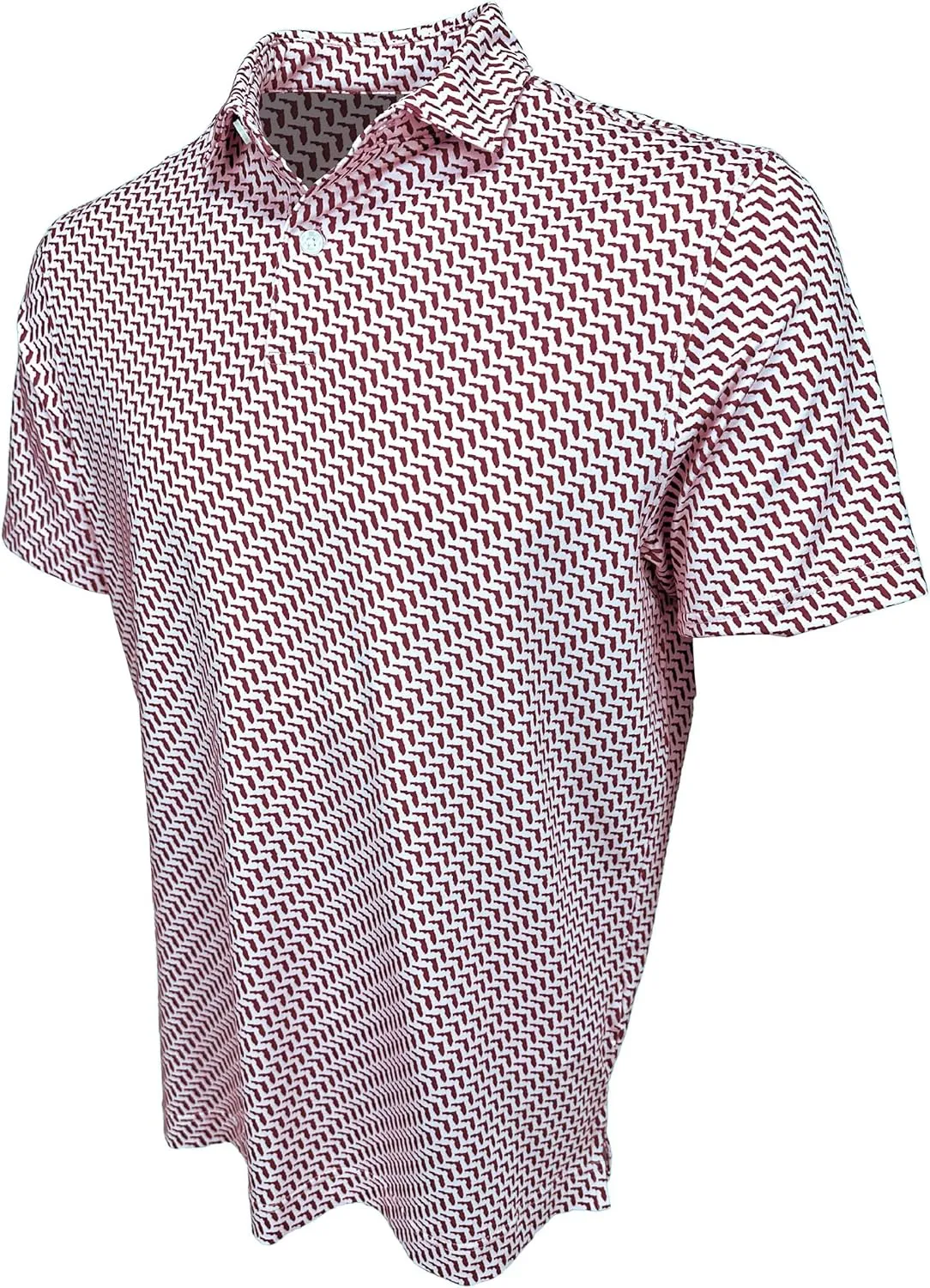 State Print Golf Shirt for Men ??Mens University Polo Moisture Wicking Dry Fit Performance Short Sleeve Regular Fit