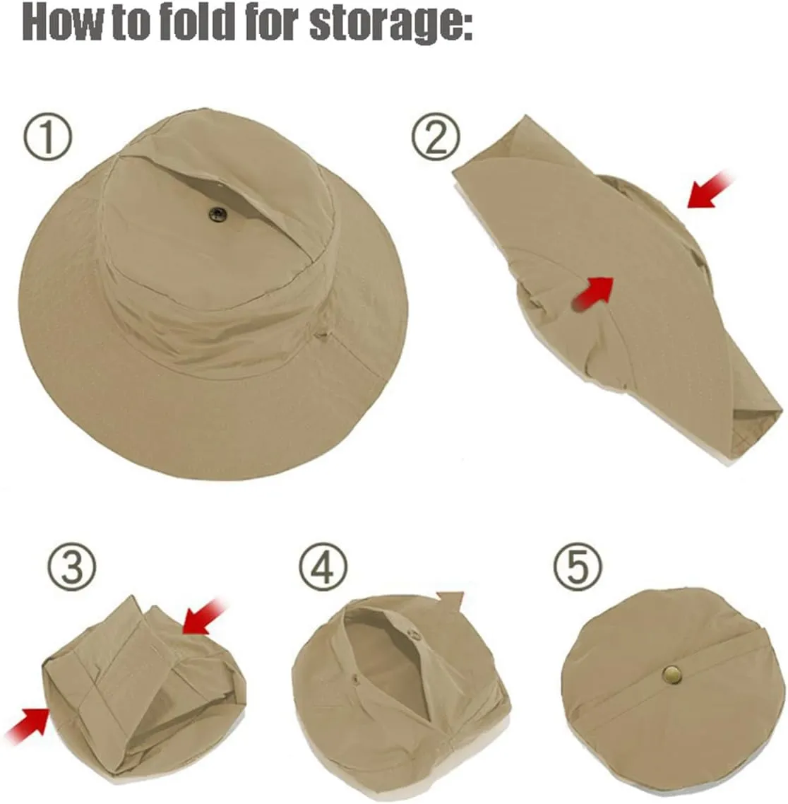 Sun Hat Waterproof Bucket Hat UV Protection Fishing Hat with Chinstrap Quick Drying Foldable Fisherman Hat for Men Women