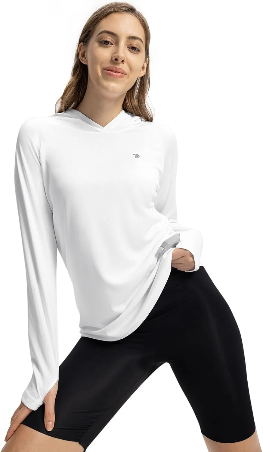 TBMPOY Womens UPF 50  Sun Protection Hoodie Shirt Long Sleeve Fishing Hiking Outdoor UV Shirt Lightweight