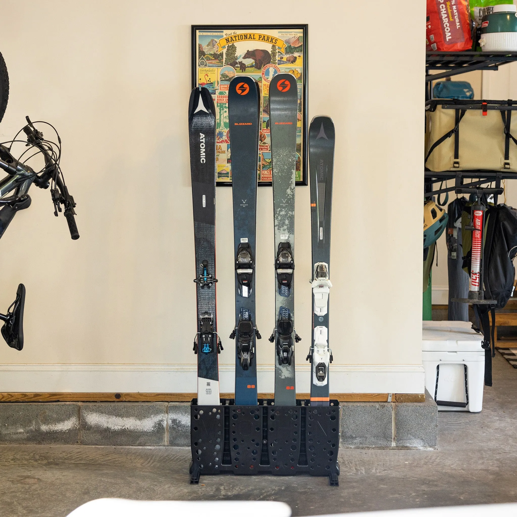 Telluride Ski Storage Rack | Holds 4 Pairs of Skis