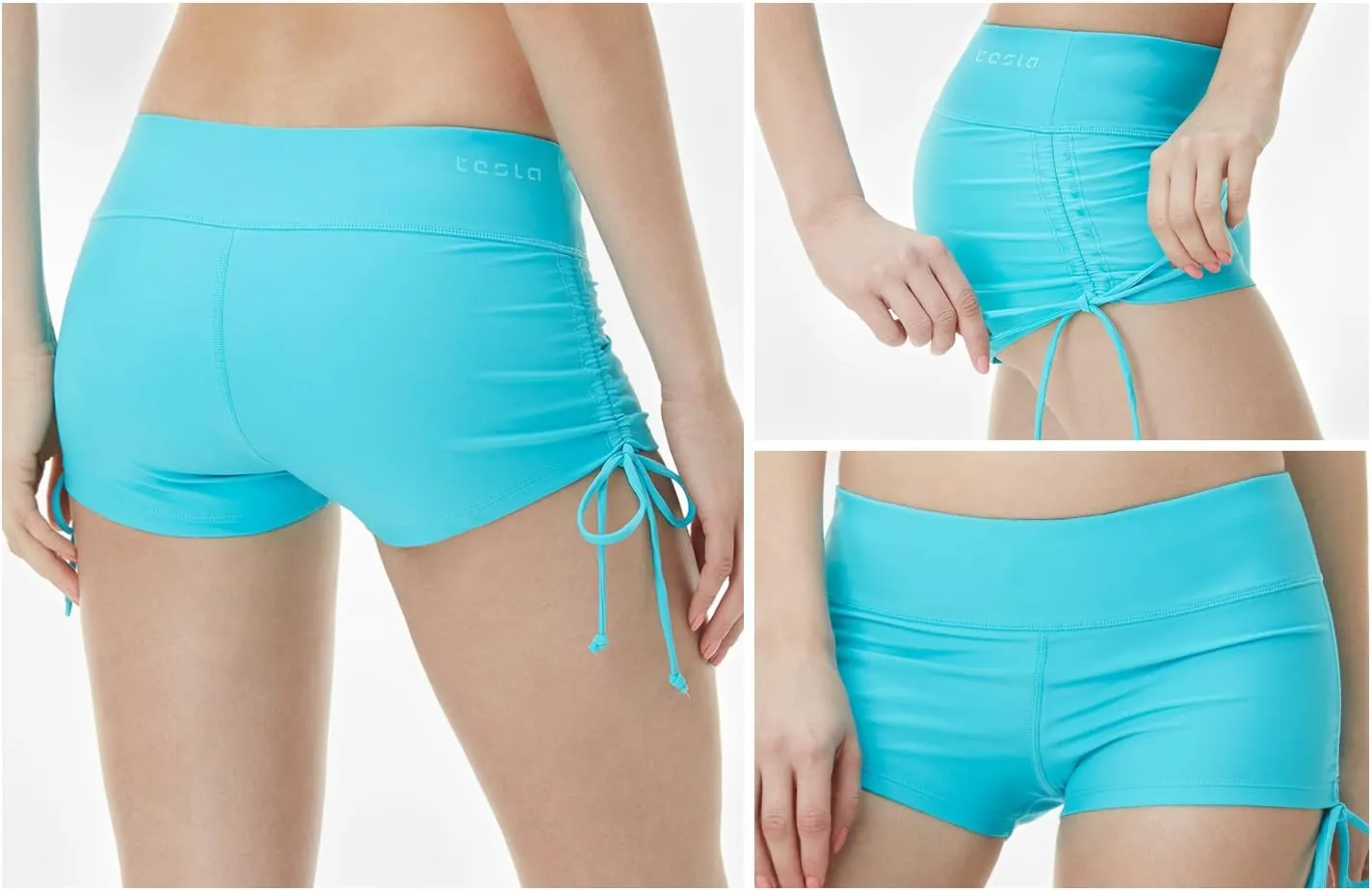 TSLA Women's Swim Shorts, Quick Dry Water Beach Board Short, Tankini Bathing Athletic Swimsuit Bottoms
