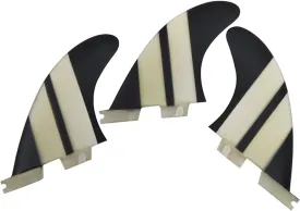 ZHU-CL Surf & SUP Fin 3Pcs Surfing Rudder Surfboard Fin Replacement Glass Fiber Surfing Accessories for Longboard Surfboard & Paddleboard (Color : Black White, Size : G7)
